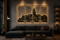 Istanbul Skyline LED Metal Wall Art