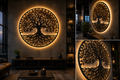 Tree of Life LED Metal Wall Art – Luxury Laser Cut Steel Decor